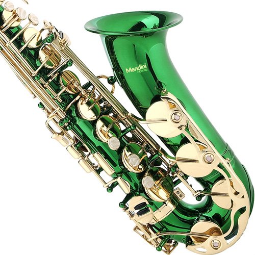 Mendini-by-Cecilio-Eb-Alto-SaxTuner-Case-Mouthpiece-10-Reeds-Pocketbook-and-1-Year-Warranty-gren